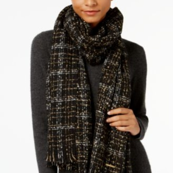 Michael Kors Accessories - MICHAEL KORS CAM BOUCLE PLAID MUFFLER